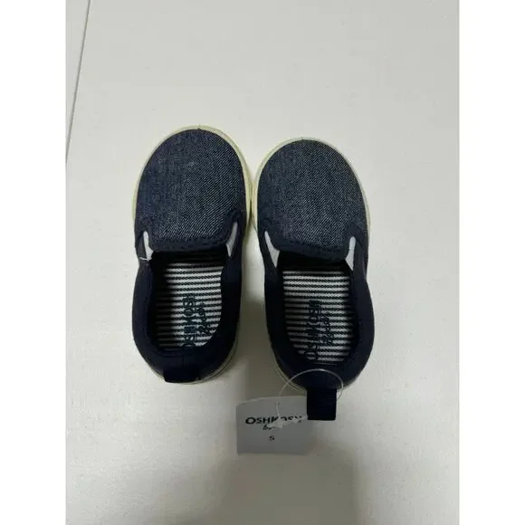 OshKosh B’gosh Toddler/baby Boys Canvas Slip-On Sneakers Blue Size 5 - Picture 9 of 10